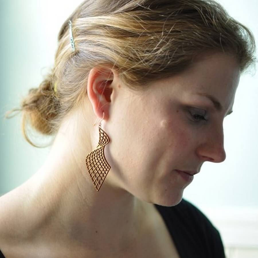 Wooden Earrings #2 - Laser Cutting Designs & Ideas