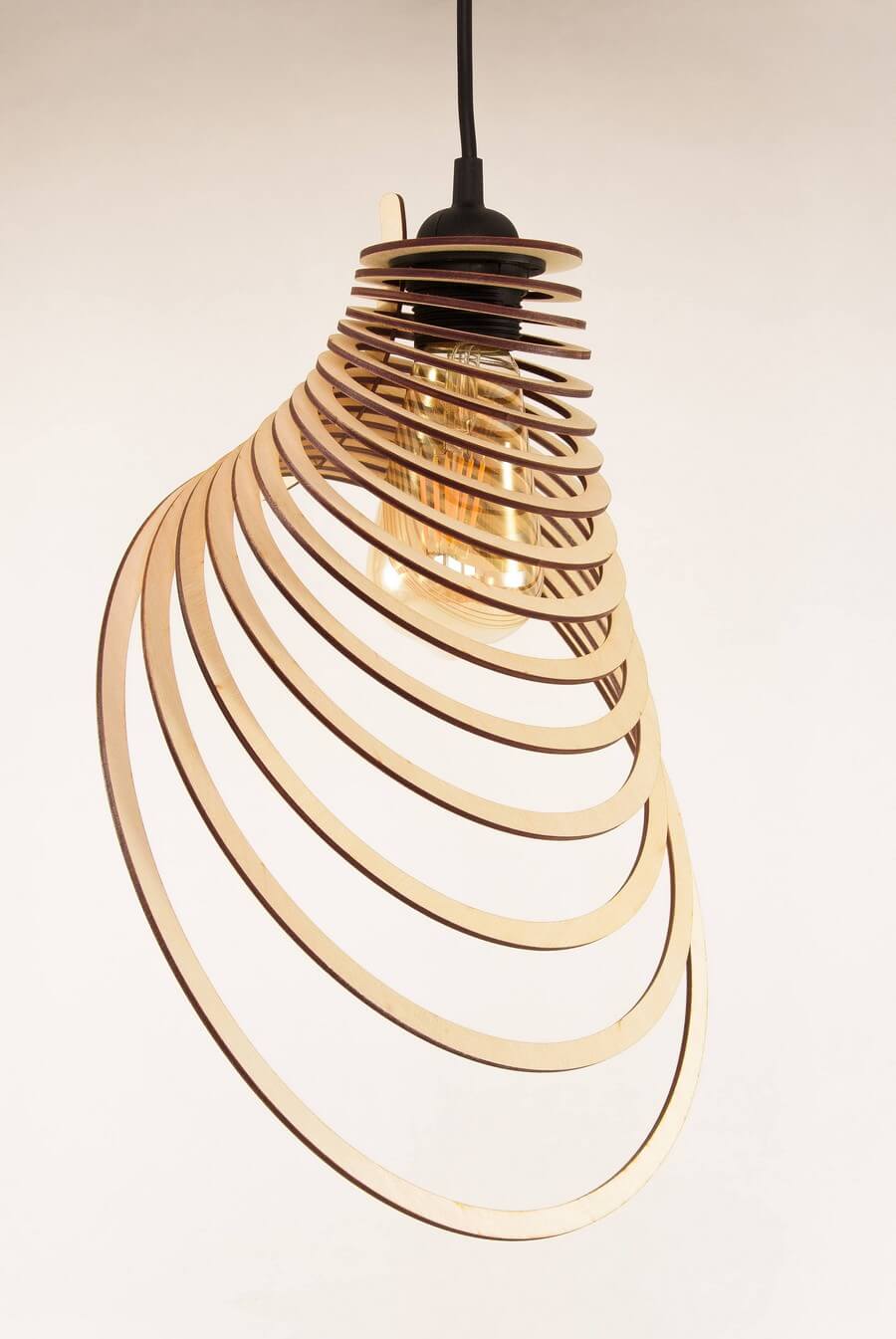 Wooden Pendant Lamp #1: Laser Cutting Designs & Ideas