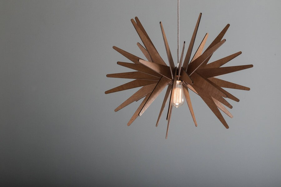 Wooden Pendant Lamp #2 - Laser Cutting Designs & Ideas