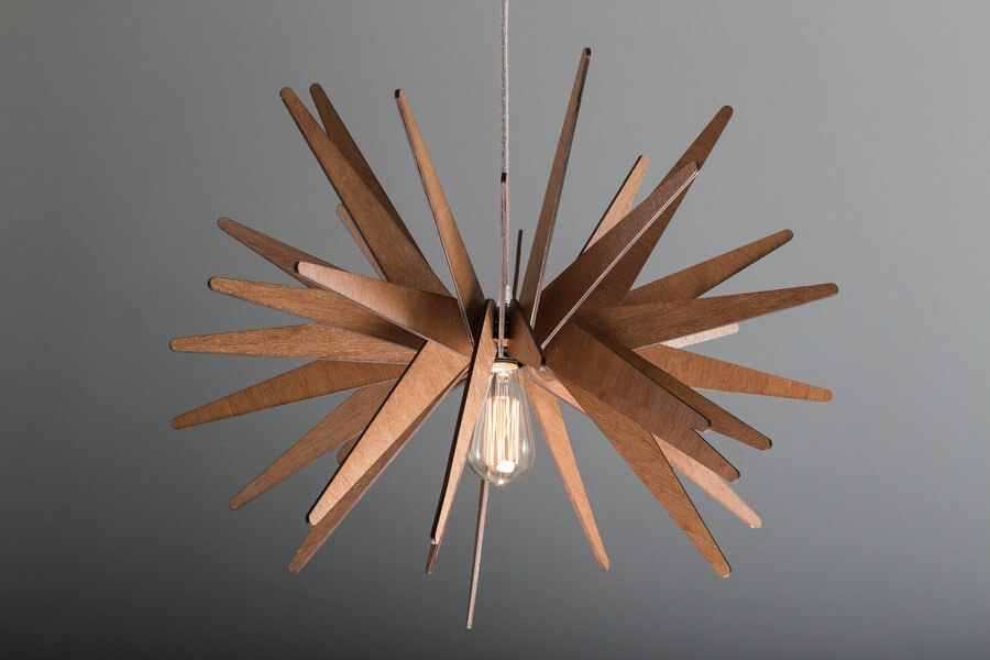 Wooden Pendant Lamp #2 - Laser Cutting Designs & Ideas