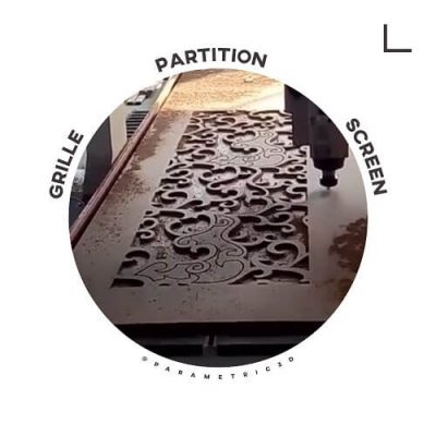 Grille Partition Screen - Laser Cut