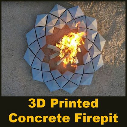 3D Printed Concrete Firepit - Parametric Design