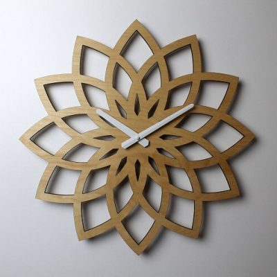 Wooden Clock #5 - Laser Cutting Designs & Ideas
