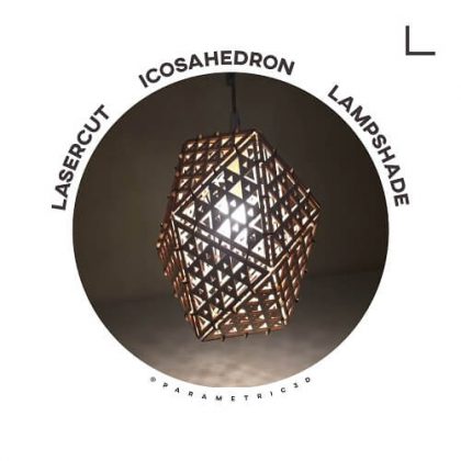 LaserCut Icosahedron Lampshade - Laser Cut Design