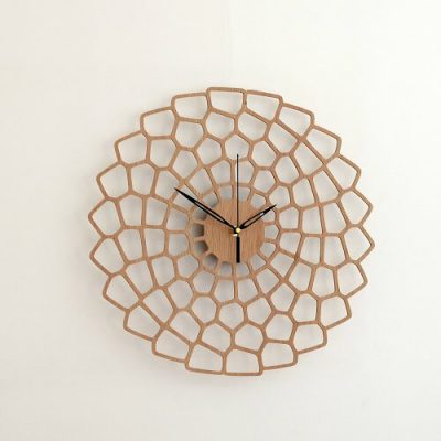 Wooden Wall Clock #6 - Laser Cutting Designs & Ideas