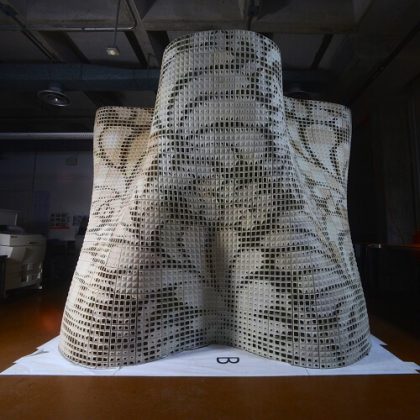 Bloom Pavilion from 3D Printed Cement