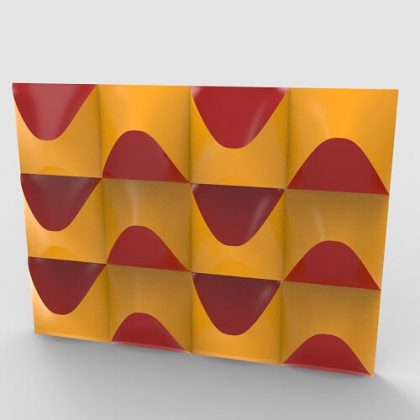 Wavy Tile 3D Pattern Wall Panel Grasshopper3d Definition