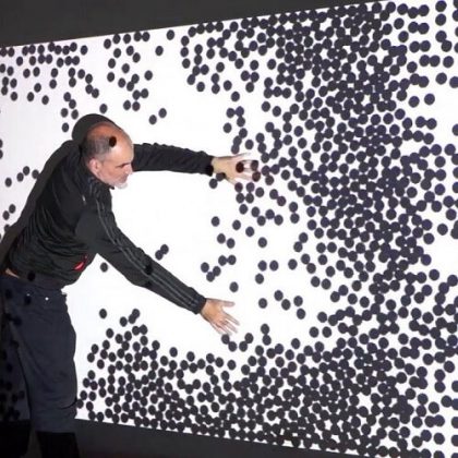 Interactive wall with kinect