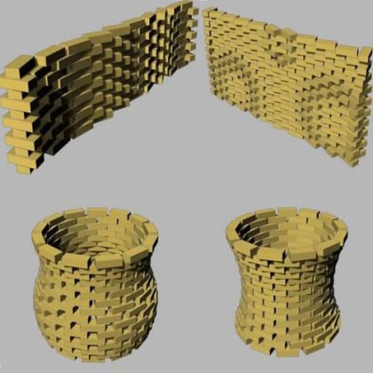 Design and Fabrication with Robot as Brick-laying tool