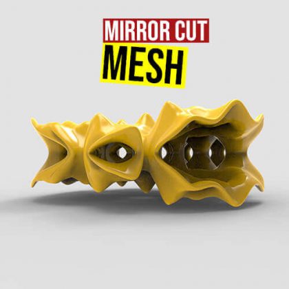 Mirror Cut Mesh Grasshopper3d Pufferfish weaverbird plugin