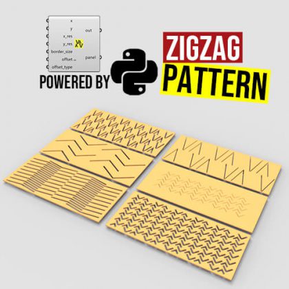 Zigzag Pattern Python Grasshopper3d