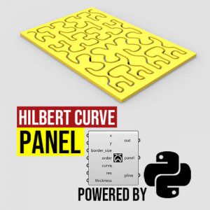 Hilbert Curve Panel Python Grasshopper3d