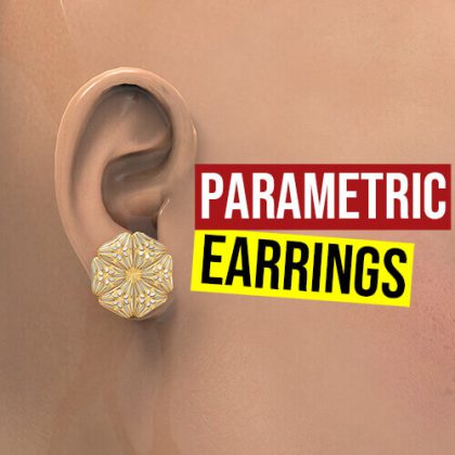 Parametric Earrings Grasshopper3d anemone plugin