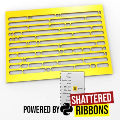 Shattered Ribbons Python Grasshopper3d