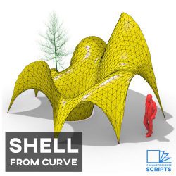 Shell from curve - Grasshopper script