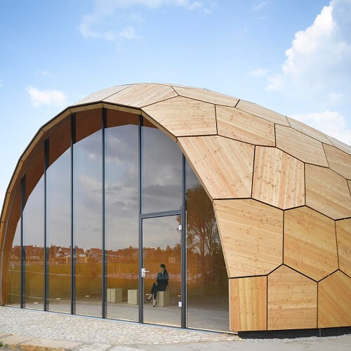 Biomimetic Lightweight Timber Plate Shells: Computational Integration of Robotic Fabrication, Architectural Geometry and Structural Design