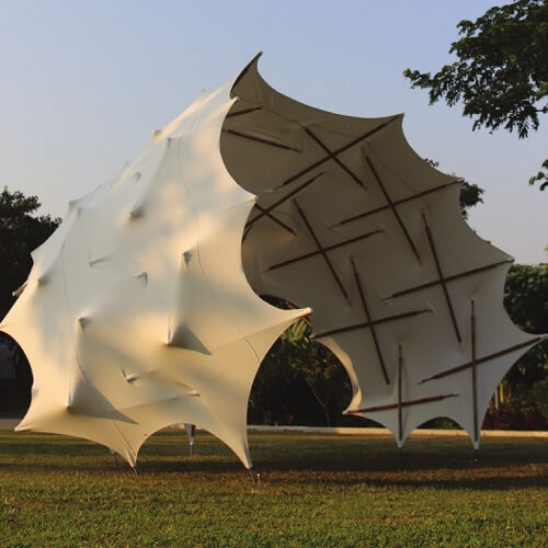 Tensile Configurations: Exploring Spatial Membrane Tensegrity Shell Structures