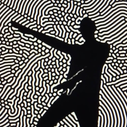 Kinect Silhouette Reaction-Diffusion