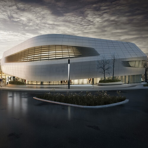 Systematic approach to design builds for freeform façade: AFA Cultural Center