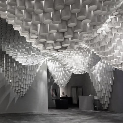 Paper Wave Chandelier