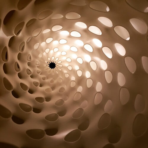 3D Printed Whorl Lamps