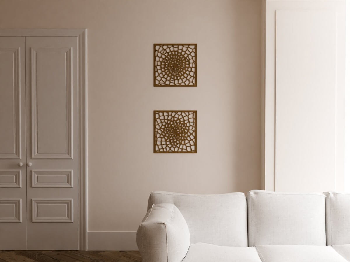 Parametric laser cut wooden panels