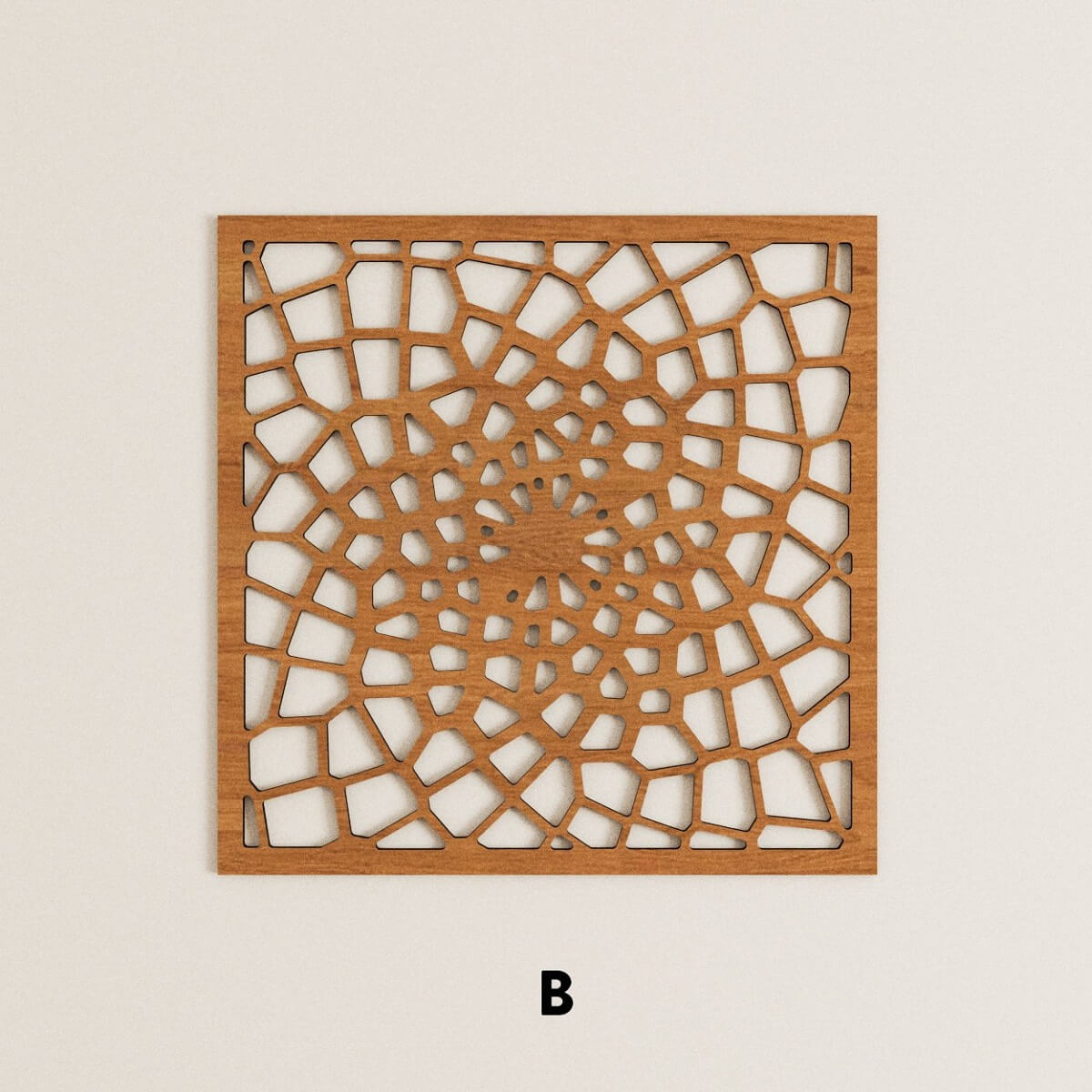 Parametric laser cut wooden panels