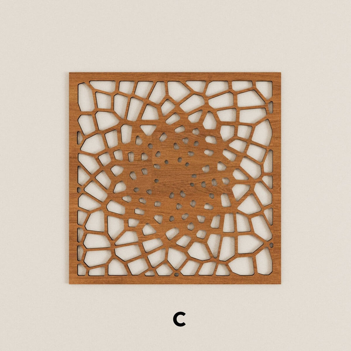 Parametric laser cut wooden panels