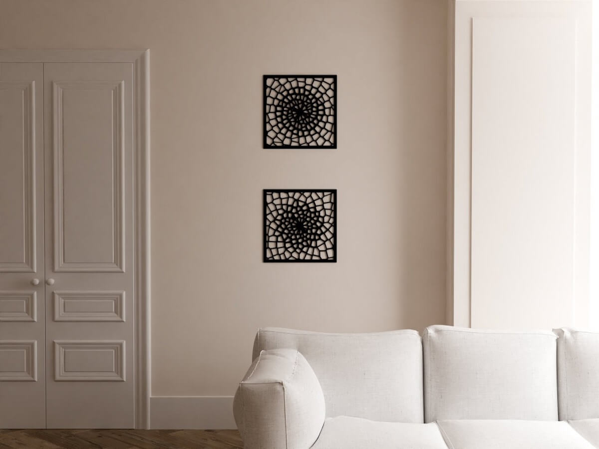 Parametric laser cut wooden panels