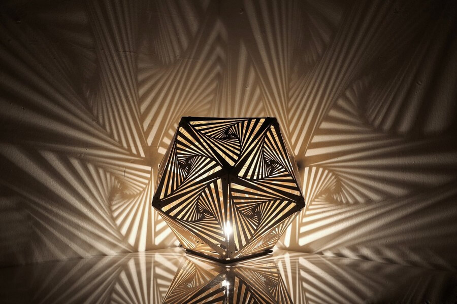 Wooden Table Lamp #3 - Laser Cutting Designs & Ideas