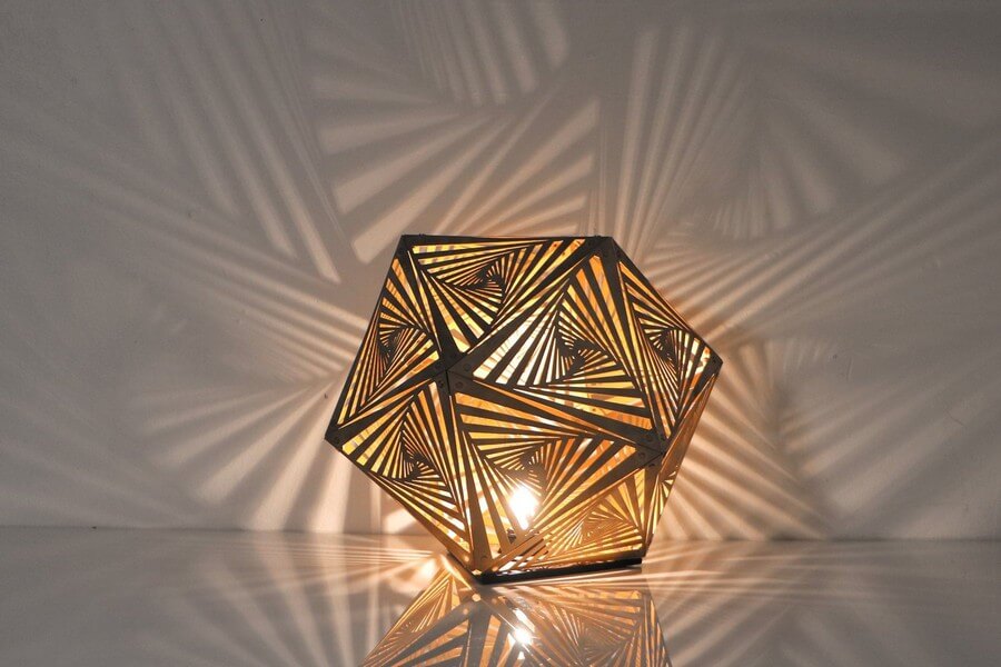 Wooden Table Lamp #3 - Laser Cutting Designs & Ideas