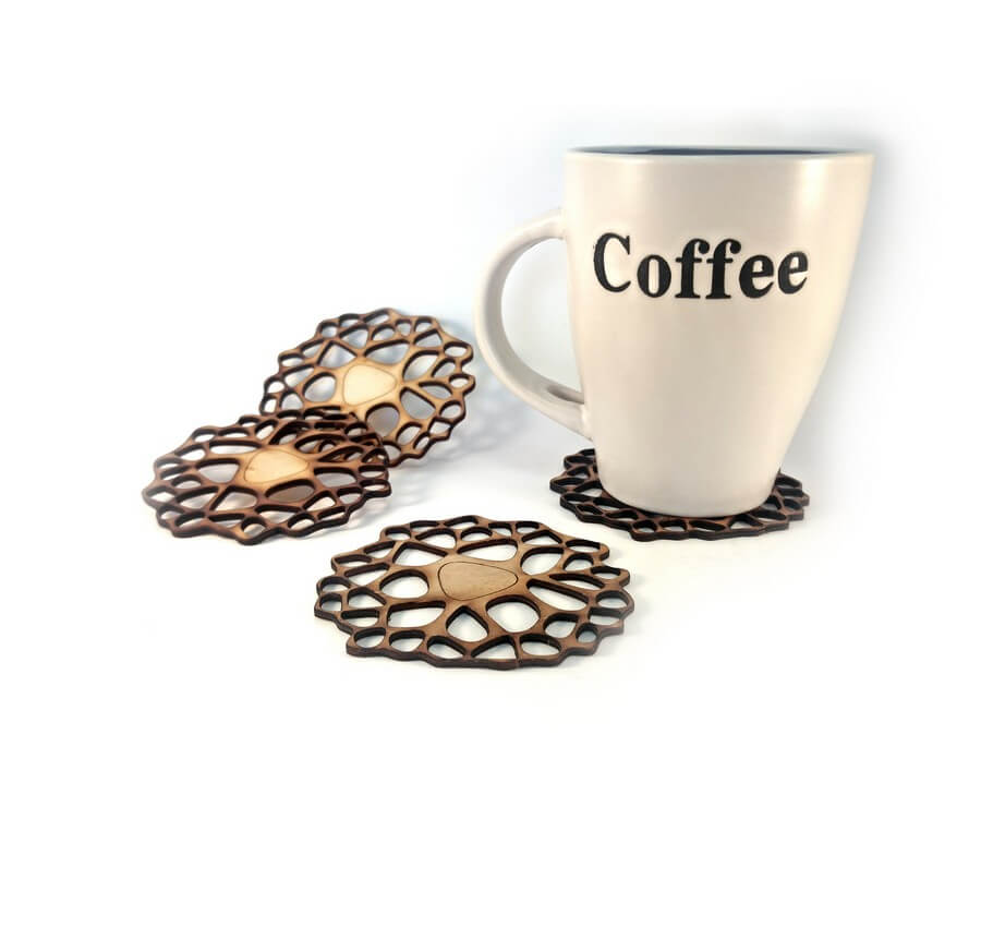 Wooden Coasters #3 - Laser Cutting Designs & Ideas