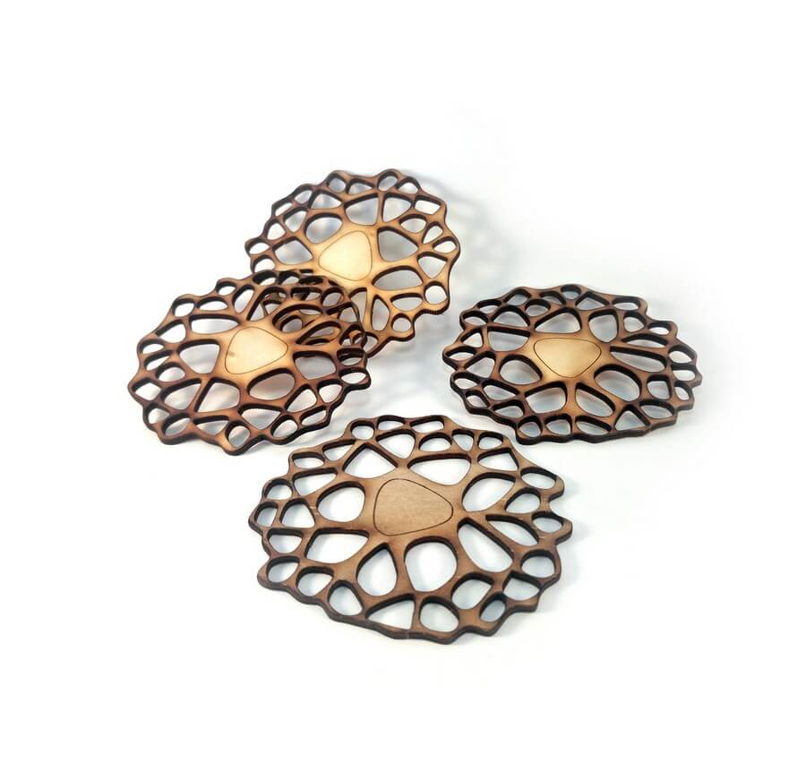 Wooden Coasters #3 - Laser Cutting Designs & Ideas