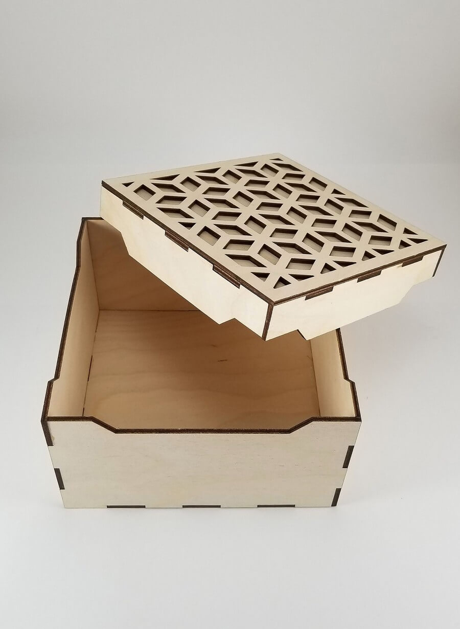Wooden Box #1 - Laser Cutting Designs & Ideas