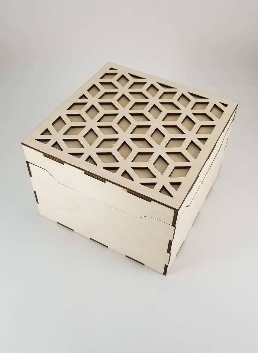 Wooden Box #1 - Laser Cutting Designs & Ideas