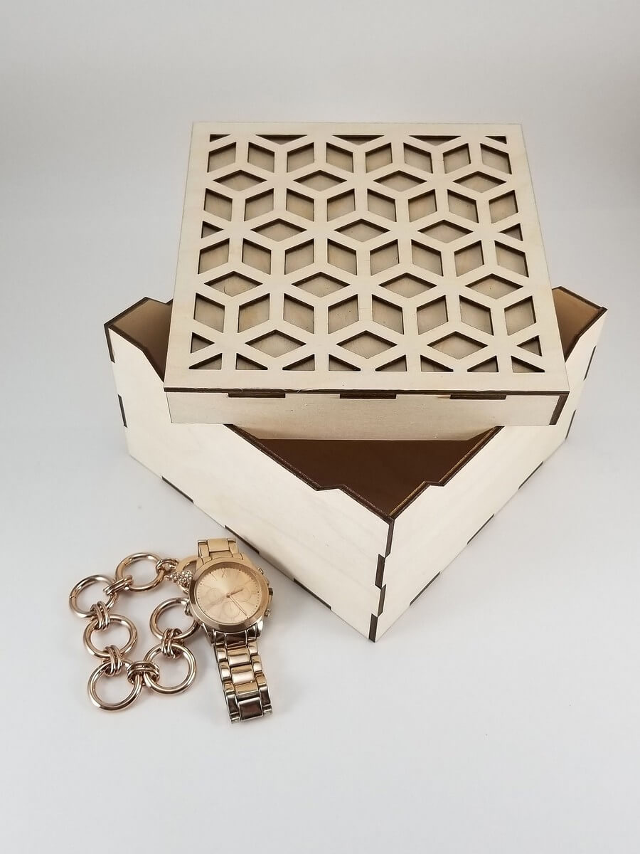Wooden Box #1 - Laser Cutting Designs & Ideas