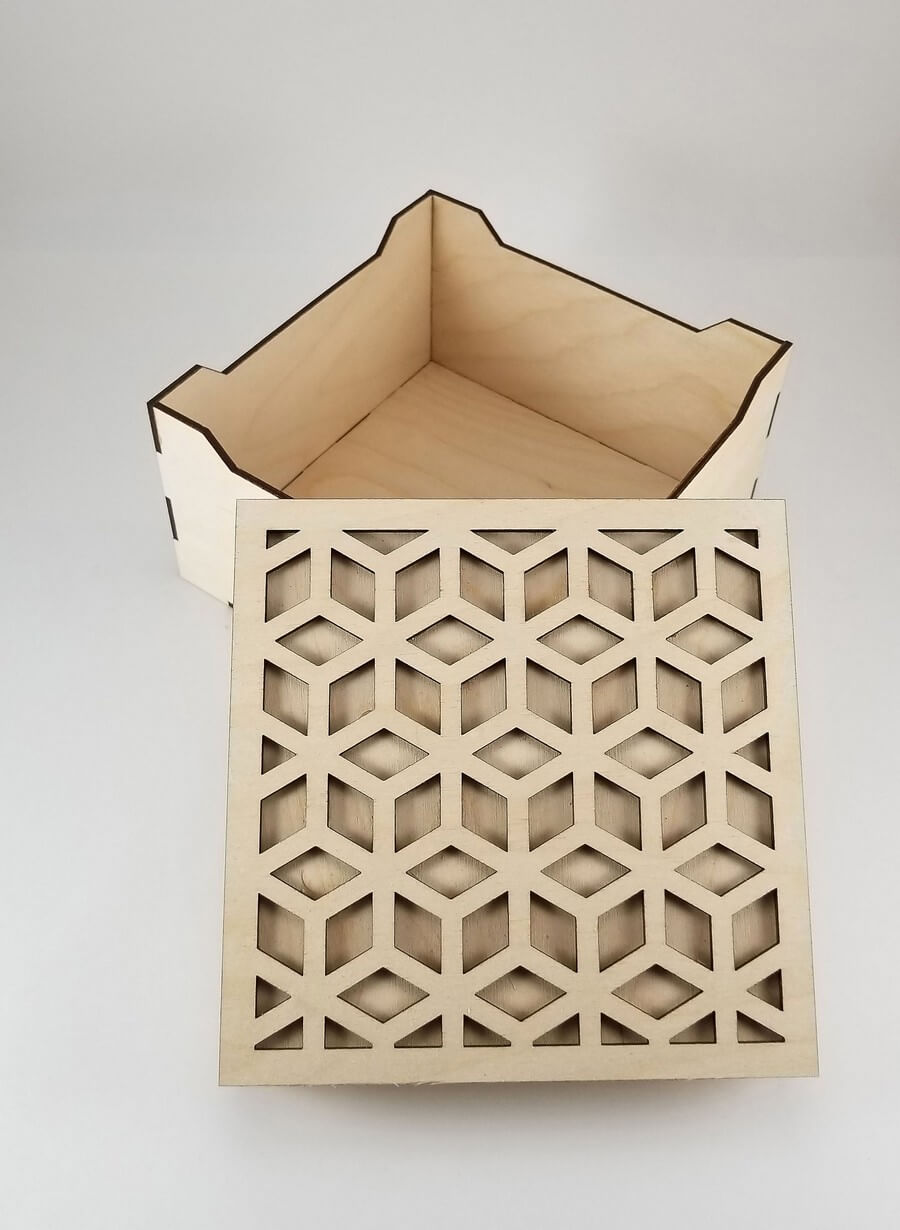 Wooden Box #1 - Laser Cutting Designs & Ideas