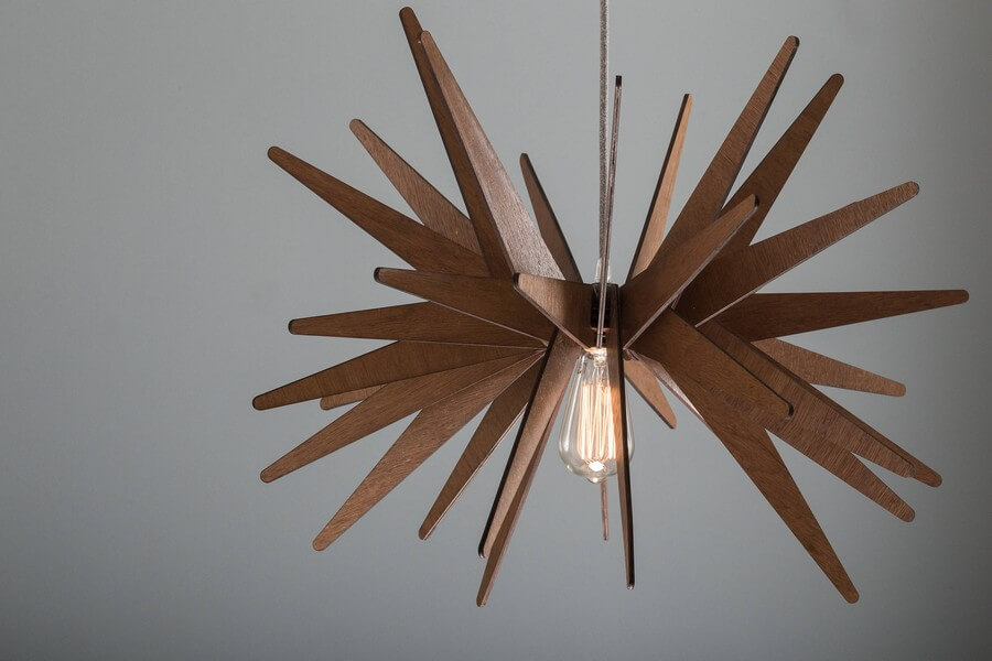 Wooden Pendant Lamp #2 - Laser Cutting Designs & Ideas