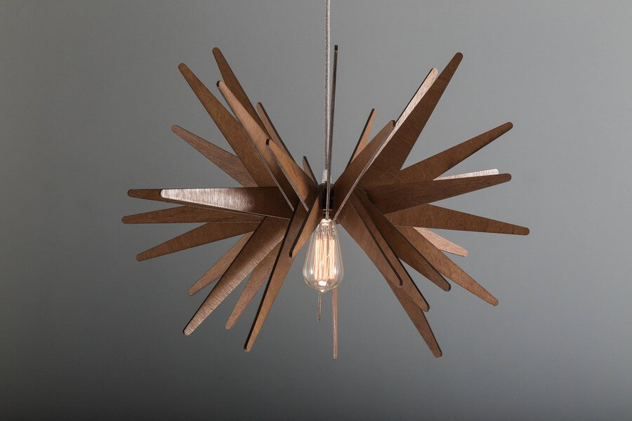 Wooden Pendant Lamp #2 - Laser Cutting Designs & Ideas