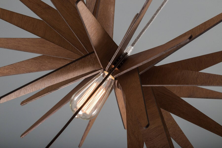 Wooden Pendant Lamp #2 - Laser Cutting Designs & Ideas