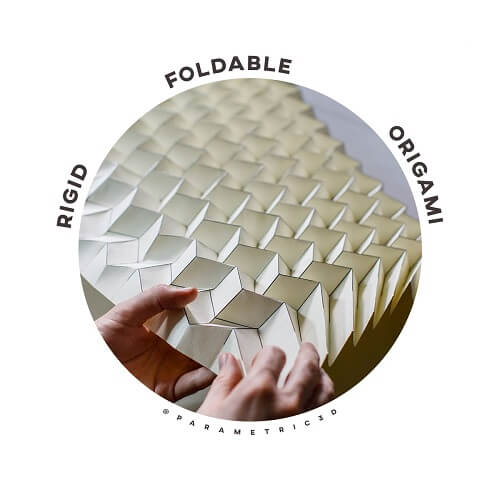 Rigid foldable Origami structures: parametric modelling with Grasshopper