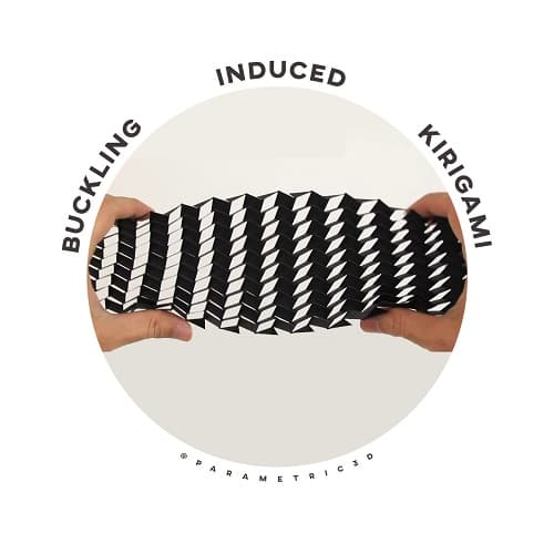 Buckling Induced Kirigami