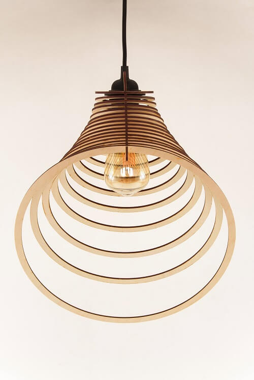 Wooden Pendant Lamp #1: Laser Cutting Designs & Ideas